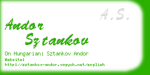 andor sztankov business card